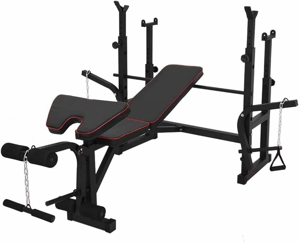 Auxiliary Multifunctional Dumbbell Bench Multi-Function Weight Lifting Bench Press Bench,Heavy Duty Utility Barbell Squat Rack,Home/Gym Bodybuilding Workout Mac