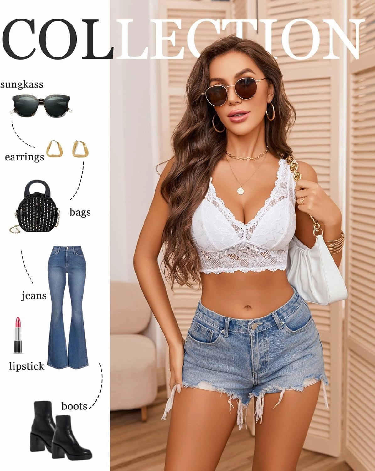 Avidlove Bralettes for Women Lace Bra Non Padded Longline Bralette Deep V Triangle Sexy Everyday Lingerie Bras