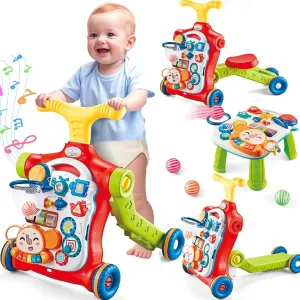 Baby Walker, 5 in 1 Push Walker Baby, Baby Walking Toy, Baby Walkers for Girls, Baby Push Toy Walker, Walker Baby Girl Toddler Walker Push Toy, Baby Walker, Infant Walker