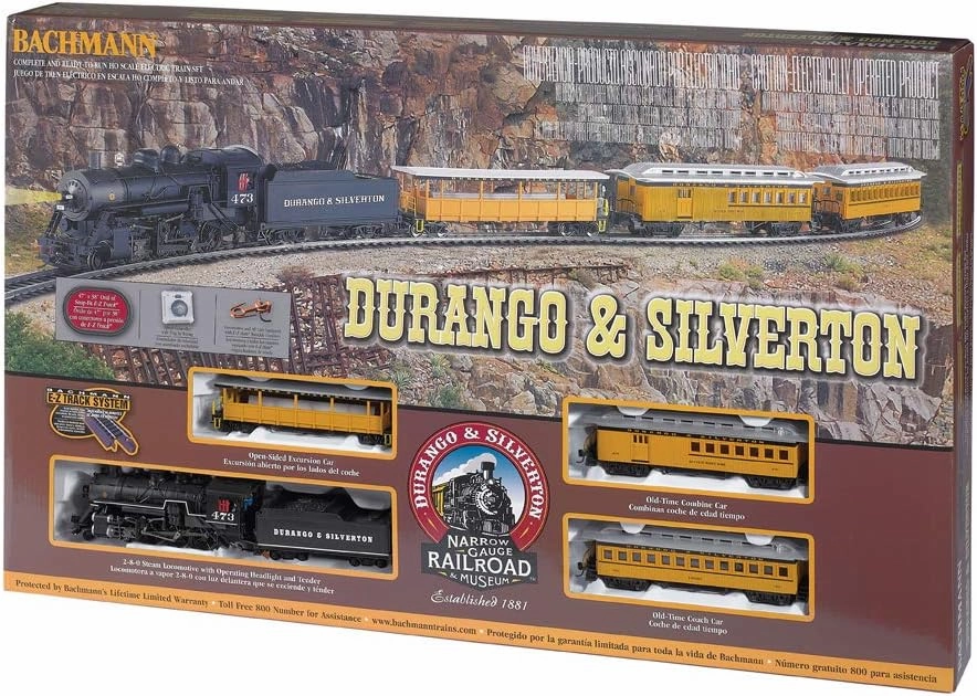 Bachmann Trains - Durango & Silverton Ready To Run Electric Train Set - HO Scale, Yellow