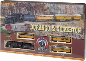 Bachmann Trains - Durango & Silverton Ready To Run Electric Train Set - HO Scale, Yellow