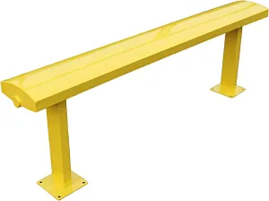 Backless Outdoor Garden Bench Galvanized Steel/Stainless Steel Park Chair Front Porch Furniture for Bus Stations, Gymnasiums, Shopping Malls, Scenic Spots(Yellow,150 * 22 * 45cm)