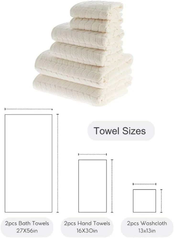 BAGNO MILANO Turkish Cotton Ultra-Soft Plush Absorbent Quick Dry Bathroom Towel Set, Made in Turkey (Petrol Blue, 6 pcs Towel Set)