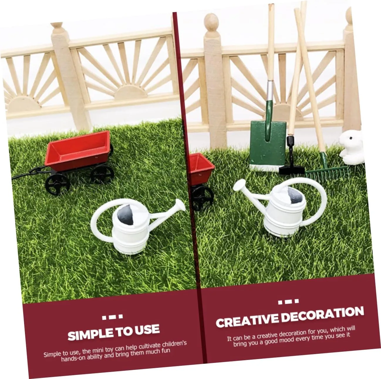 Balacoo 3 Sets Scale Dollhouse Accessory for Creative Decor for Fairy Garden Mini House and Micro Scenes Safe Lightweight Kit
