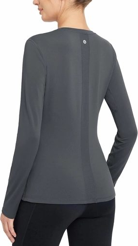 baleaf Women's Thermal Shirts Crewneck Fleece Lined Long Sleeve Tops Running Workout Ski Base Layer Winter Cold Weather