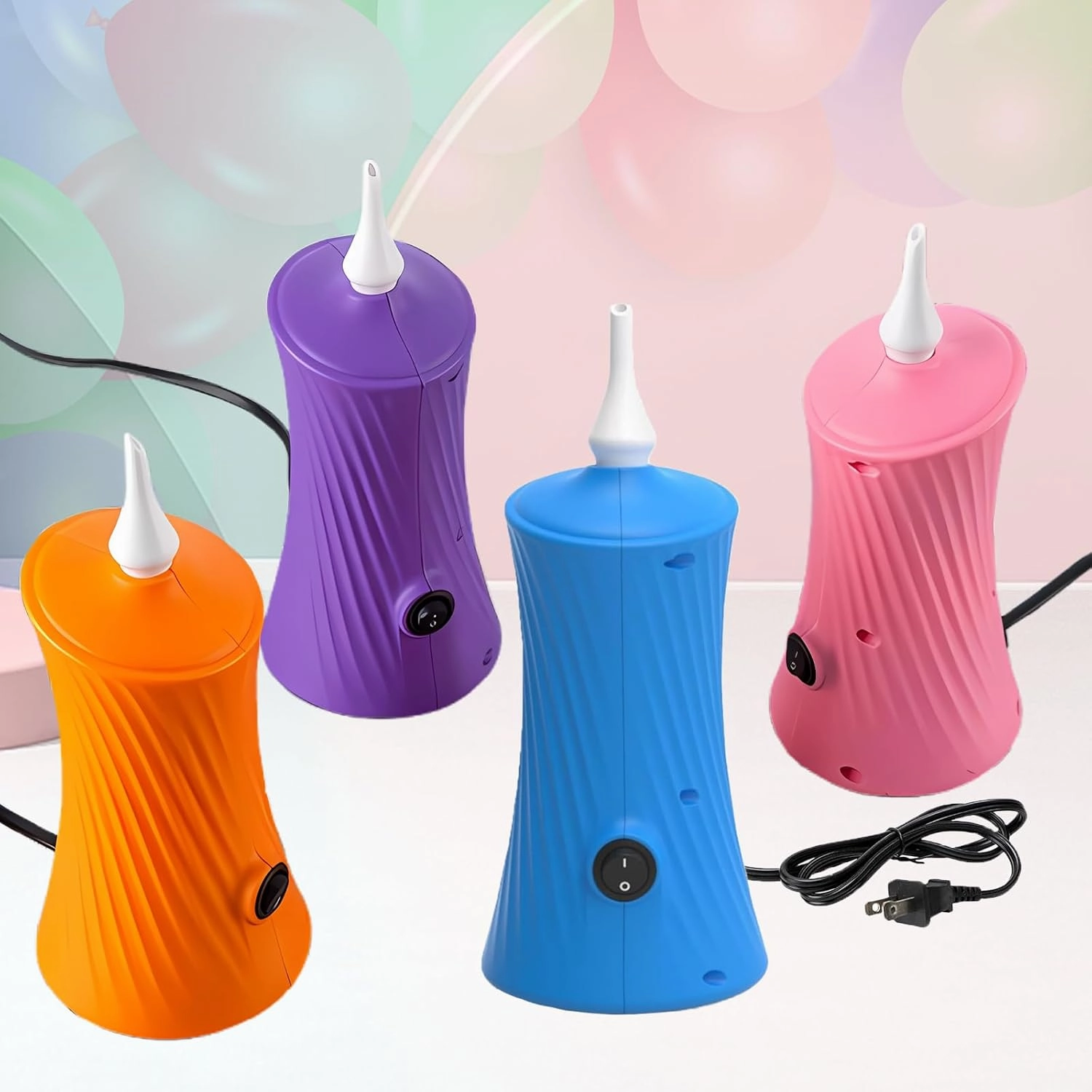 Balloon Pump Electric - Portable Air Balloon Pump for Long Balloons, Balloon Blower Inflator Machine for Twisty, Animal Classic Round, Foil, Latex Balloons