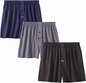 BAMBOO COOL Men's Boxer Short 3-Pack Bamboo Boxers for Men Classic Relaxed Fit Stretch Short