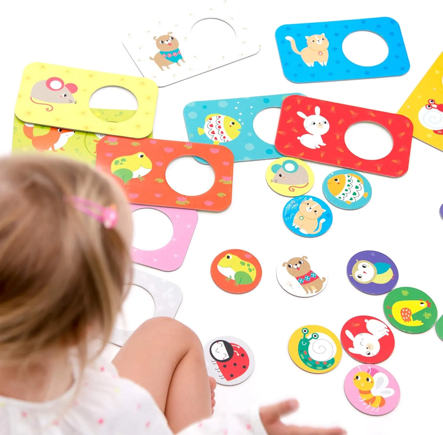 Banana Panda Match The Buddies Toddler Puzzles - Beginner Puzzles Set & Matching Activity with 12 Large 2-Piece Puzzles for Early Learning and Motor Skills Development, for Kids Ages 15 Months & up