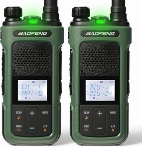 Baofeng G11S GMRS Radio Handheld, Rechargeable Walkie Talkies Long Range NOAA 2 Way Radio, GMRS Repeater Capable, with Earpiece (2 Pack)