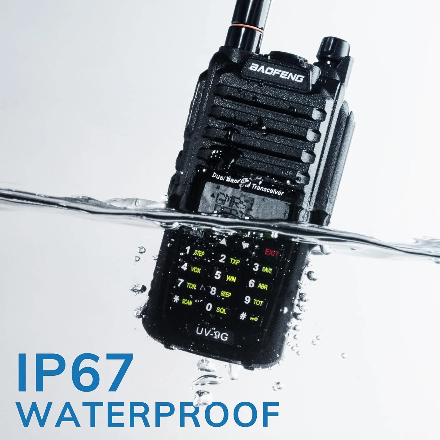 Baofeng UV-9G GMRS Radio (2 Pack), IP67 Waterproof Outdoors Two Way Radios, Long Range Rechargeable with Programming Cable and RA-MD2 Antennas, GMRS Repeater Capable, Support Chirp