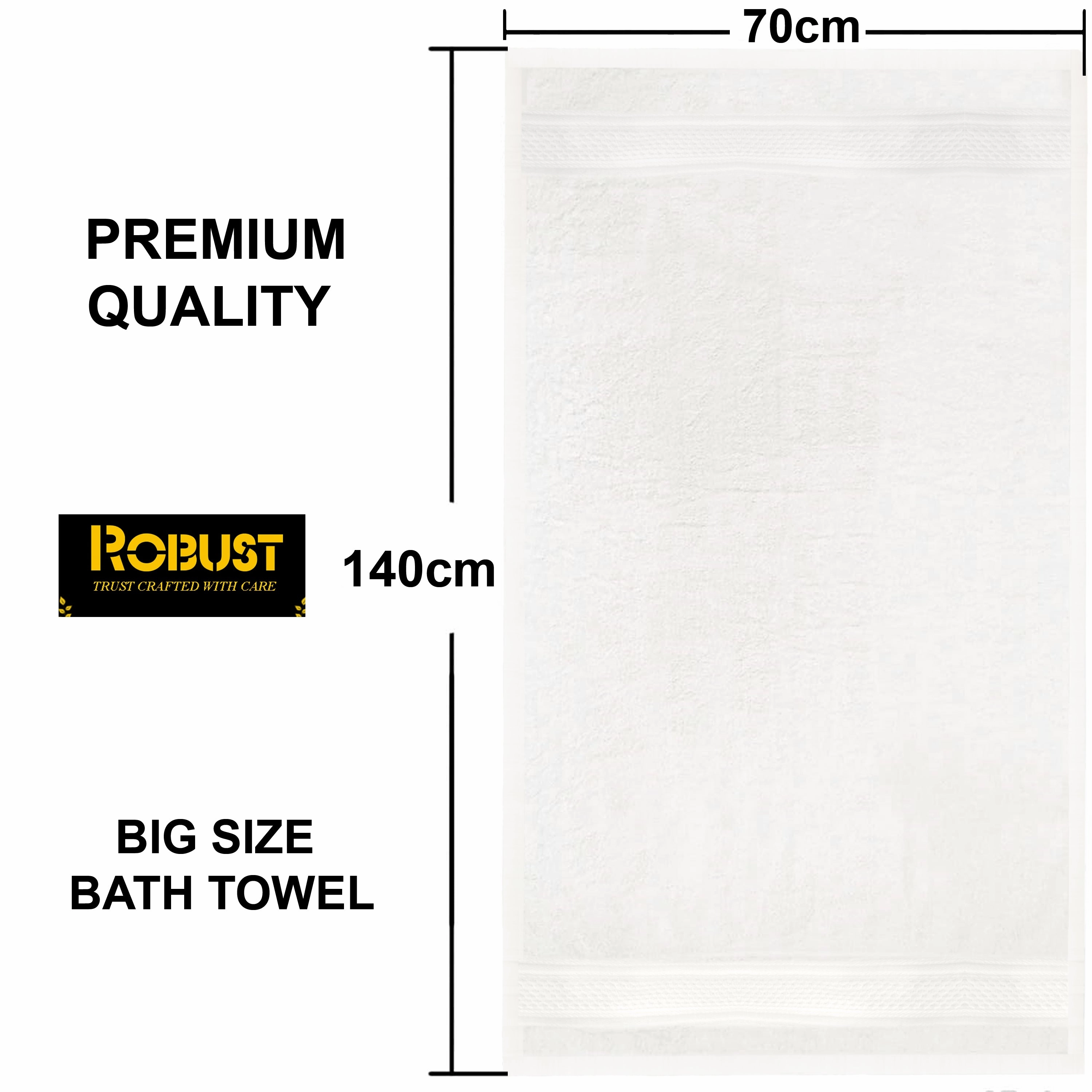 Bath Towels Set, 600 GSM & 100% Cotton, High Quality, Quick Drying, Highly Absorbent Thick and Soft Towels