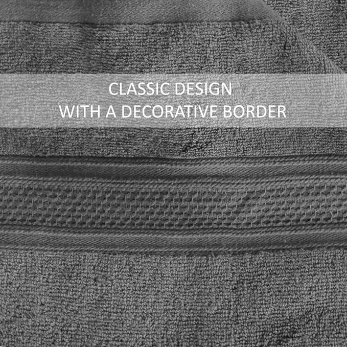 Bath Towels Set, 600 GSM & 100% Cotton, High Quality, Quick Drying, Highly Absorbent Thick and Soft Towels