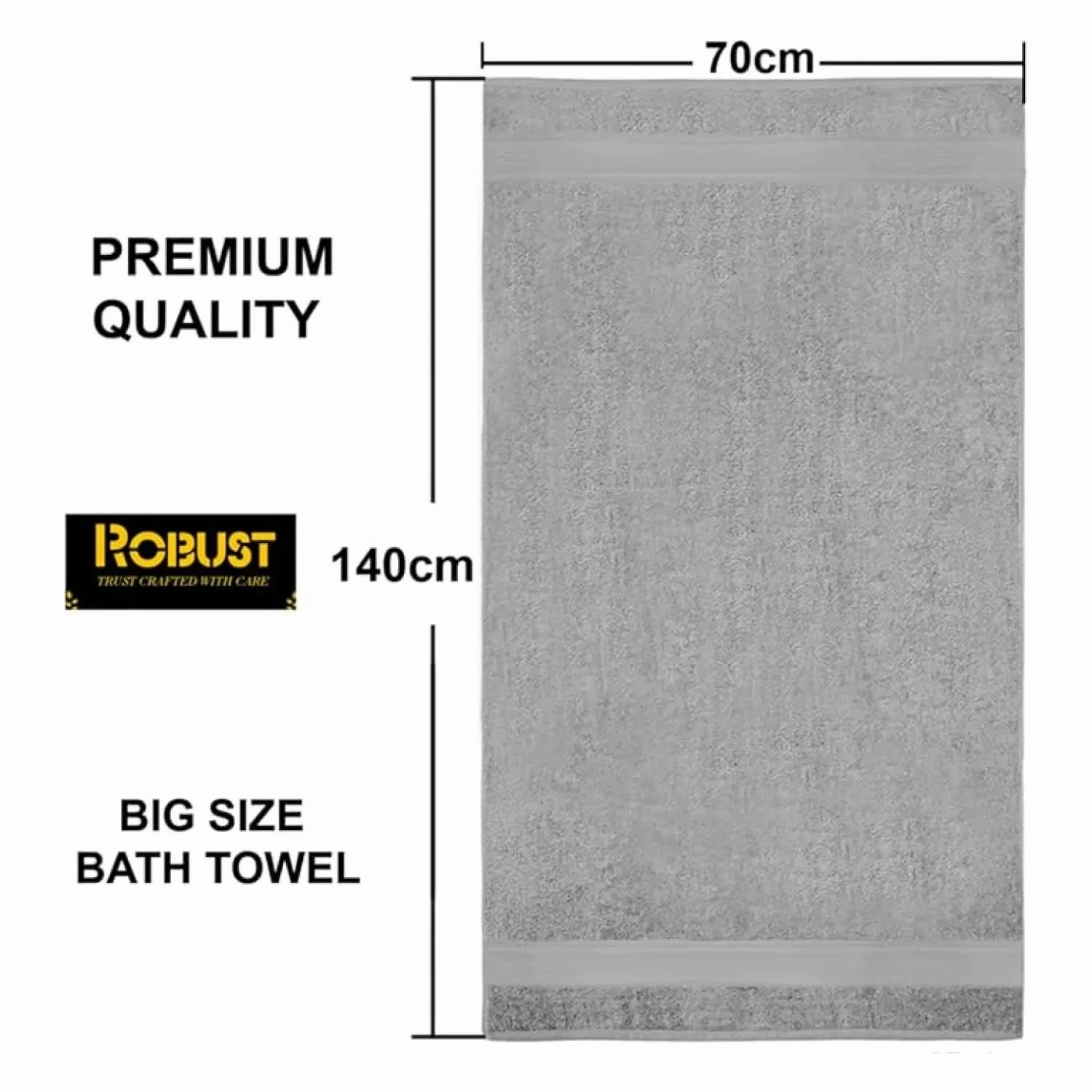 Bath Towels Set, 600 GSM & 100% Cotton, High Quality, Quick Drying, Highly Absorbent Thick and Soft Towels