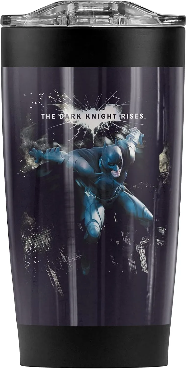 Batman Dark Knight Rises What Gotham Needs Stainless Steel Tumbler 20 oz Coffee Travel Mug/Cup, Vacuum Insulated & Double Wall with Leakproof Sliding Lid | Great for Hot Drinks and Cold Beverages
