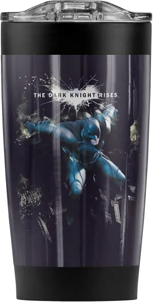 Batman Dark Knight Rises What Gotham Needs Stainless Steel Tumbler 20 oz Coffee Travel Mug/Cup, Vacuum Insulated & Double Wall with Leakproof Sliding Lid | Great for Hot Drinks and Cold Beverages