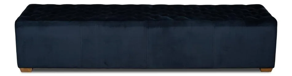 Bean Bench, Buttoned Blue Velvet