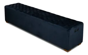 Bean Bench, Buttoned Blue Velvet