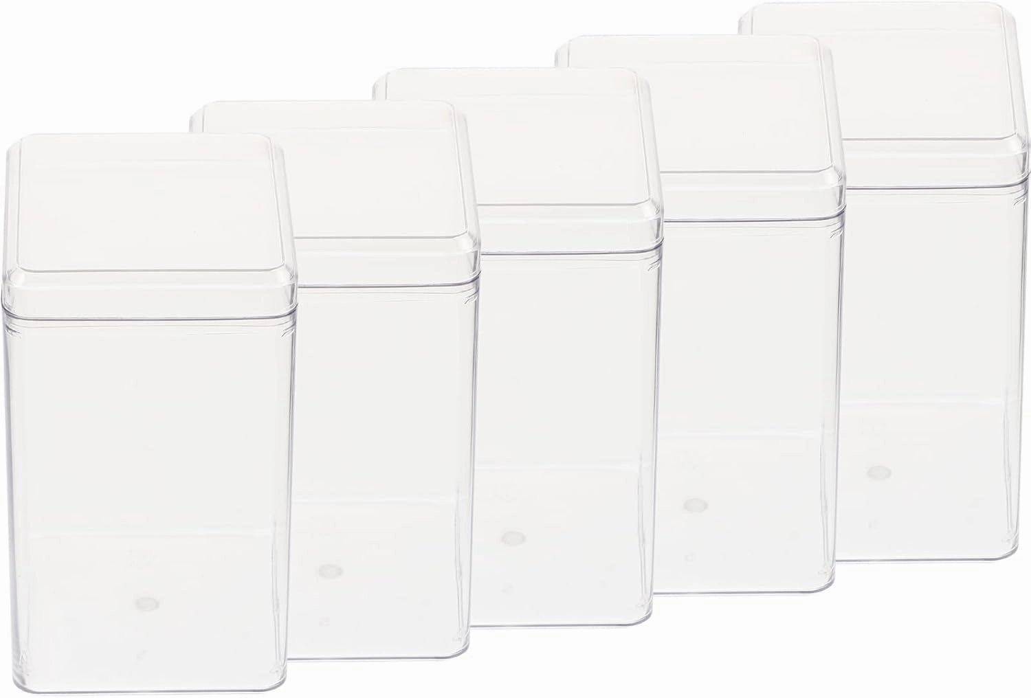 Bear Brick 5pcs Box with Base Clear Specimen Box Showcase Dolls Display Box for Countertop Table Action Figures Rock Collectibles