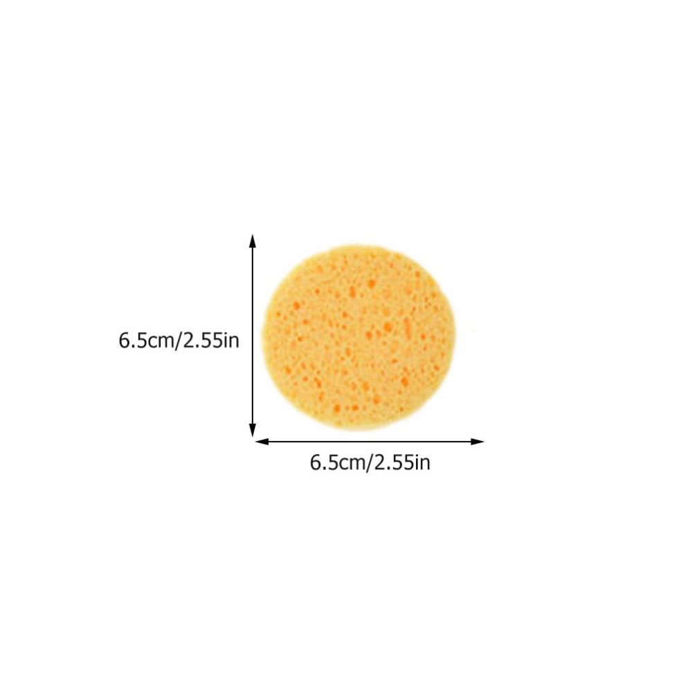 Beaupretty 100pcs Rounded Makeup Removal Pads Soft Facial Cleaning Puff Tool Gentle Comfortable Cosmetic Sponge for Easy Makeup Application and Removal Thickness