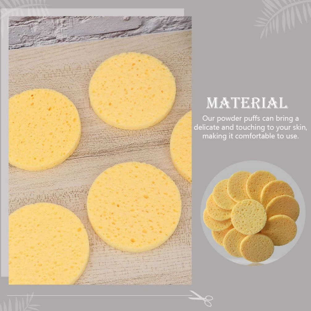 Beaupretty 100pcs Rounded Makeup Removal Pads Soft Facial Cleaning Puff Tool Gentle Comfortable Cosmetic Sponge for Easy Makeup Application and Removal Thickness