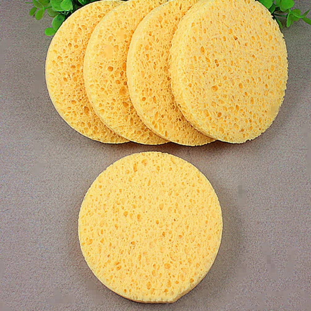 Beaupretty 100pcs Rounded Makeup Removal Pads Soft Facial Cleaning Puff Tool Gentle Comfortable Cosmetic Sponge for Easy Makeup Application and Removal Thickness