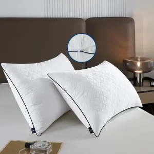 Bed Pillows for Sleeping Standard Size 2 Packs，Ultra Soft Fluffy ，Premium Soft Down Alternative Fill Set of 2 for Back,Zipper Opening Design,can add and Remove Filler According to Your Needs