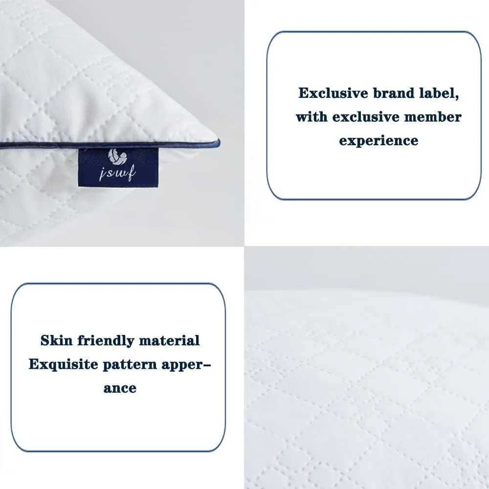 Bed Pillows for Sleeping Standard Size 2 Packs，Ultra Soft Fluffy ，Premium Soft Down Alternative Fill Set of 2 for Back,Zipper Opening Design,can add and Remove Filler According to Your Needs