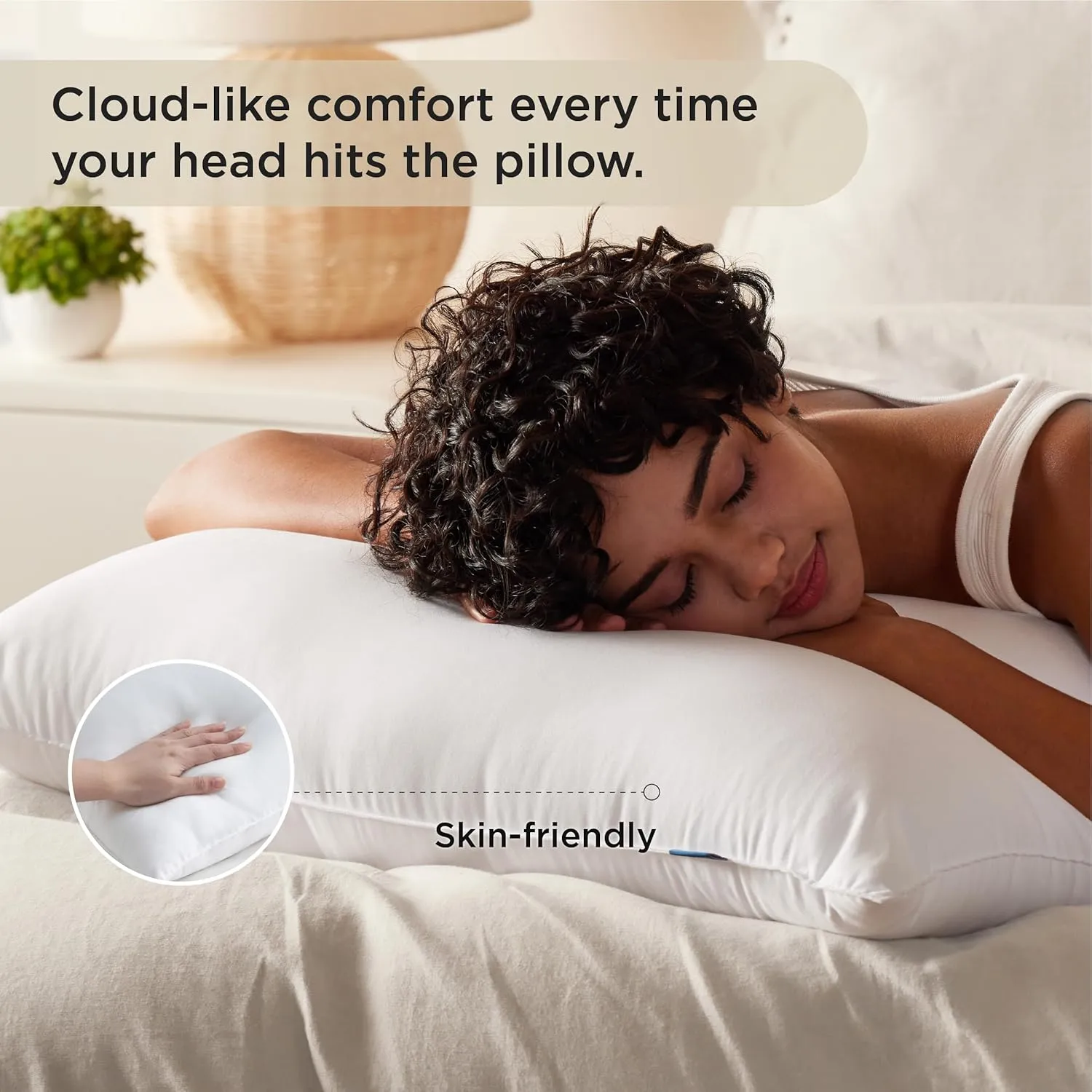 Bedsure Pillows Queen Size Set of 2 - Soft Bed Pillows for Sleeping 2 Pack, Fluffy and Supportive, Hotel Quality, Original Down Alternative Filling for Side, Back Sleepers