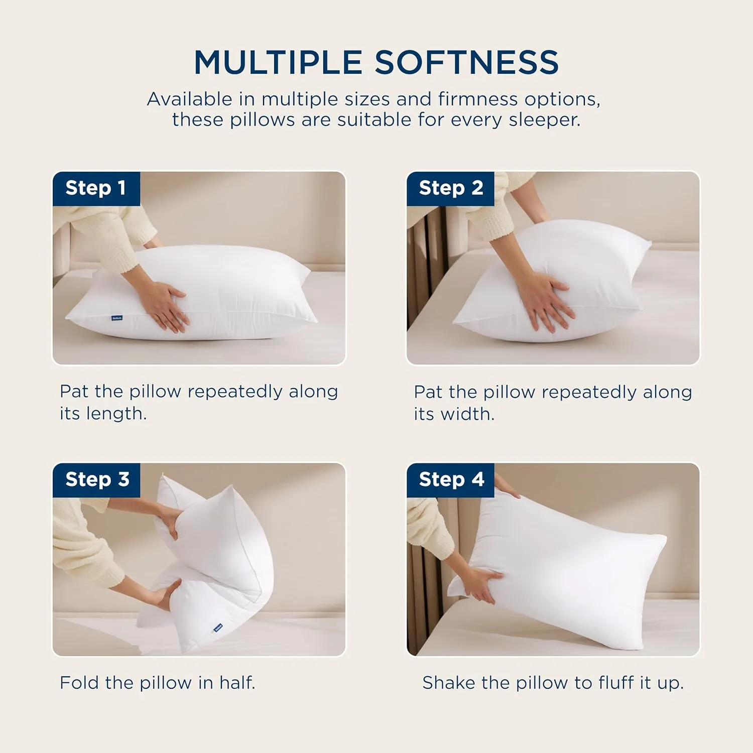 Bedsure Pillows Queen Size Set of 2 - Soft Bed Pillows for Sleeping 2 Pack, Fluffy and Supportive, Hotel Quality, Original Down Alternative Filling for Side, Back Sleepers