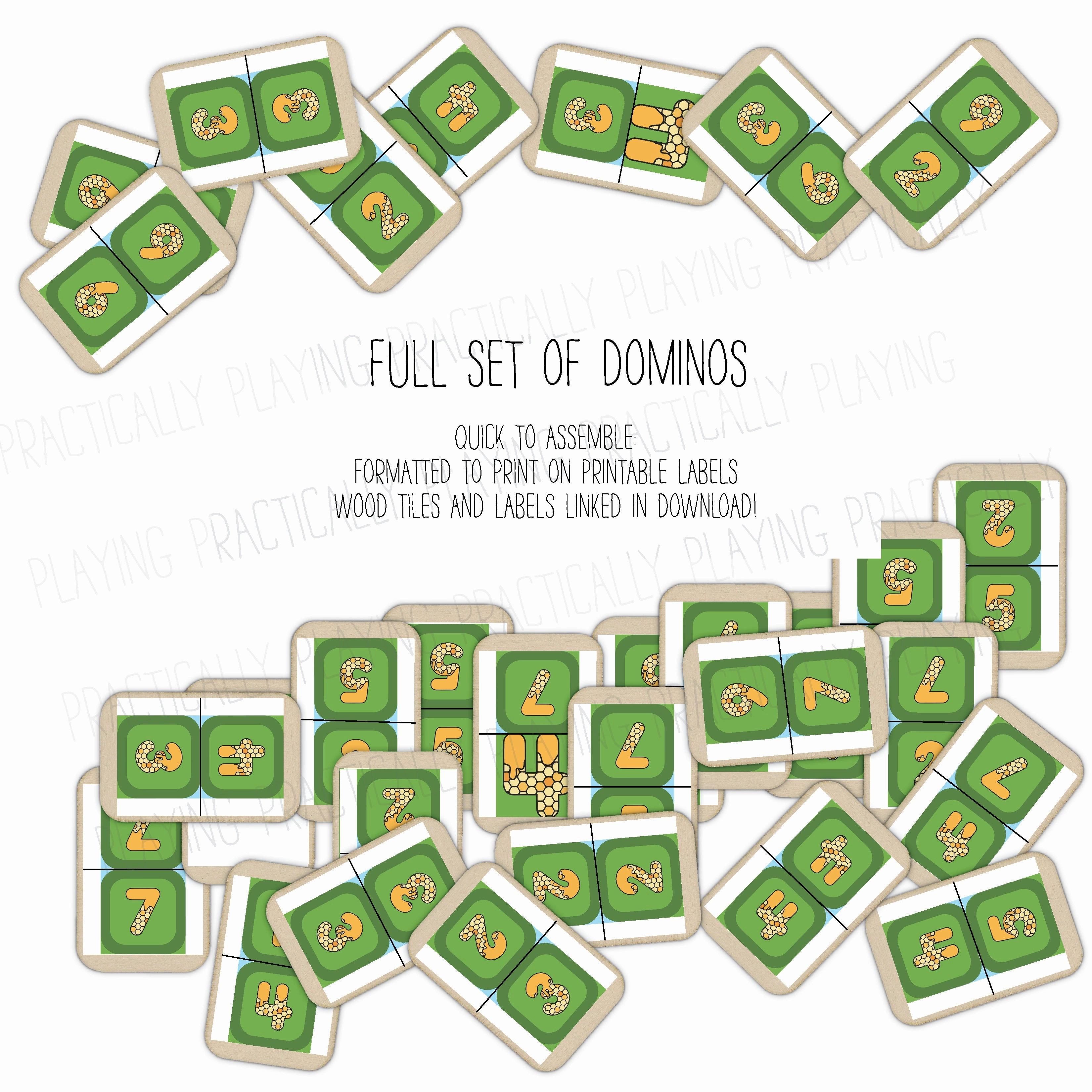 Bee Hive Ten Frame Puzzle and Math Pack: Printable Inserts, Dominos, Puzzles, Loose Parts and More