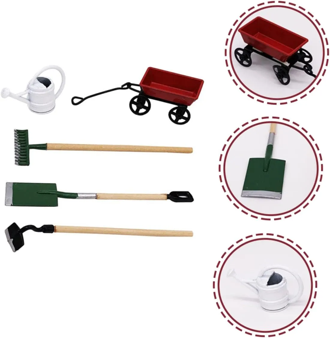 BESPORTBLE 2 Sets Miniature Gardening Tool Micro Garden Scene Decor for Dollhouses Safe Materials Fun and Imaginative Play for Fairy Garden Kits and DIY Projects