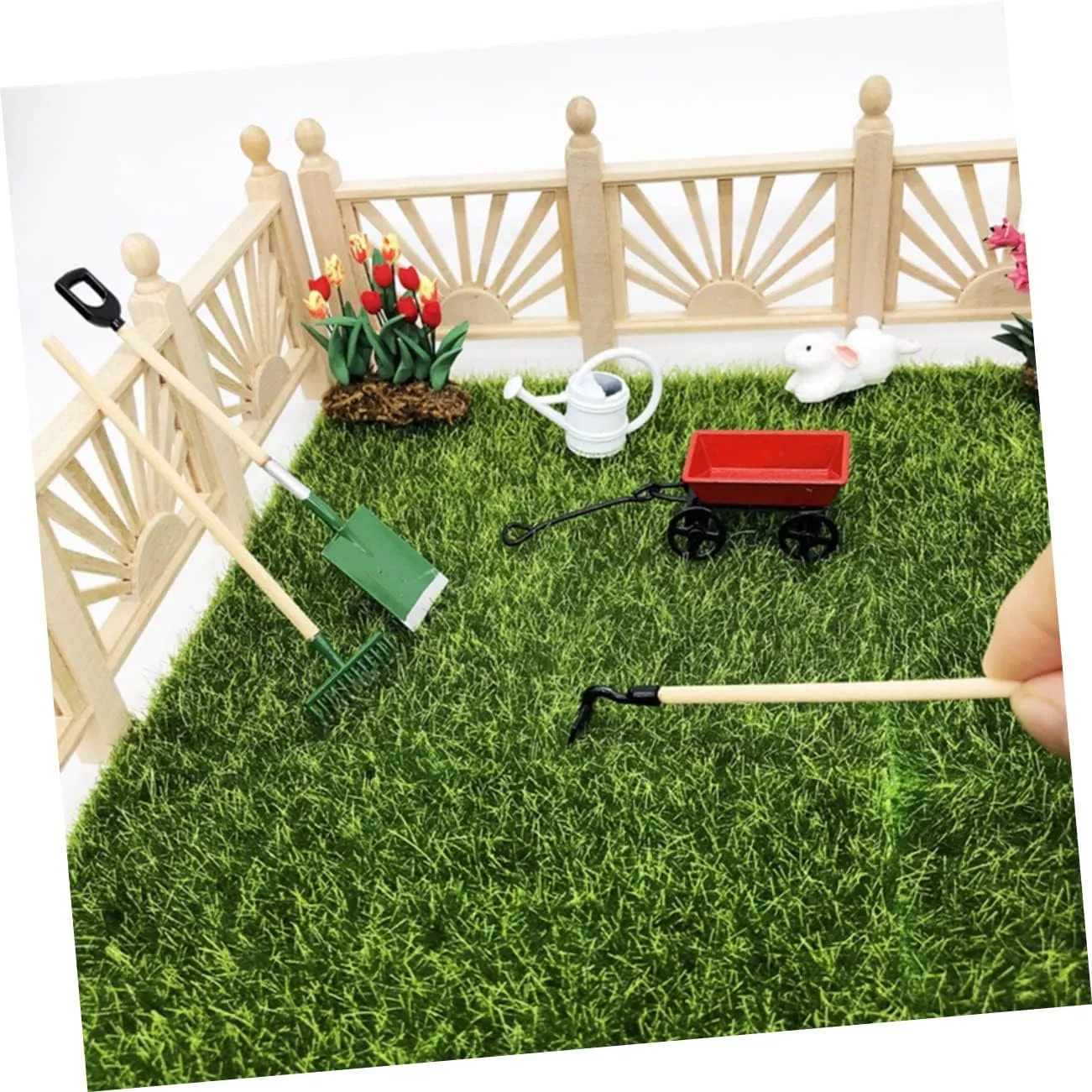 BESPORTBLE 2 Sets Miniature Gardening Tool Micro Garden Scene Decor for Dollhouses Safe Materials Fun and Imaginative Play for Fairy Garden Kits and DIY Projects