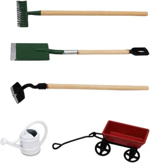 BESPORTBLE 2 Sets Miniature Gardening Tool Micro Garden Scene Decor for Dollhouses Safe Materials Fun and Imaginative Play for Fairy Garden Kits and DIY Projects