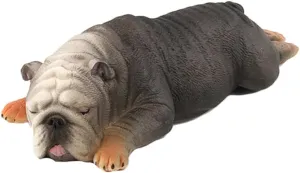 BESTonZON 2pcs Realistic Simulation Animal Models Fierce Bulldog Miniatures for Boys and Girls Toys for Home Office and Car Decoration Detailed Plastic Design