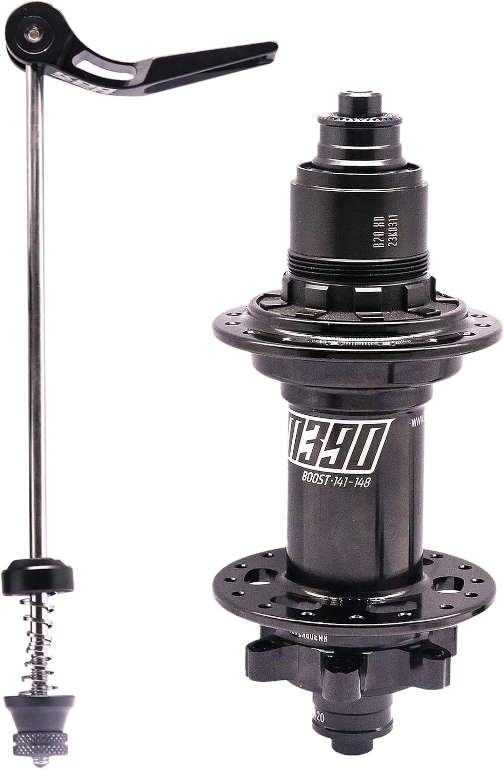 BestParts Mountain Bike Boost Rear Hub 32 Holes, XM390 Boost Ultralight Quick Release(QR) Through Axle Disc Brake Hub XD 10x141mm, XD Freehub Replacement for Shimano 11/12 Speeds