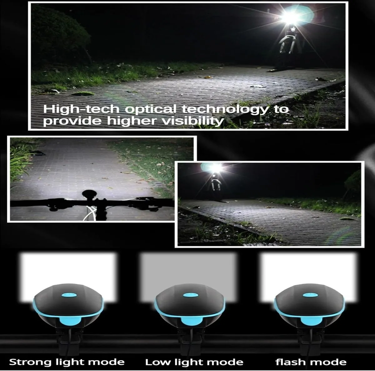 Bike Lights with Horn Set USB Rechargeable Bike Accessories for Kids Adults Waterproof IPX5