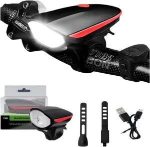 Bike Lights with Horn Set USB Rechargeable Bike Accessories for Kids Adults Waterproof IPX5