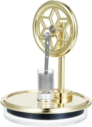BISOFICE Low-Temperature Stirling Engine Assembled Educational Steam Heat Model for Teaching Experiment Alloy Parts Efficient, Gift for Physics&Science Enthusiasts Teacher Adults School Office Decor