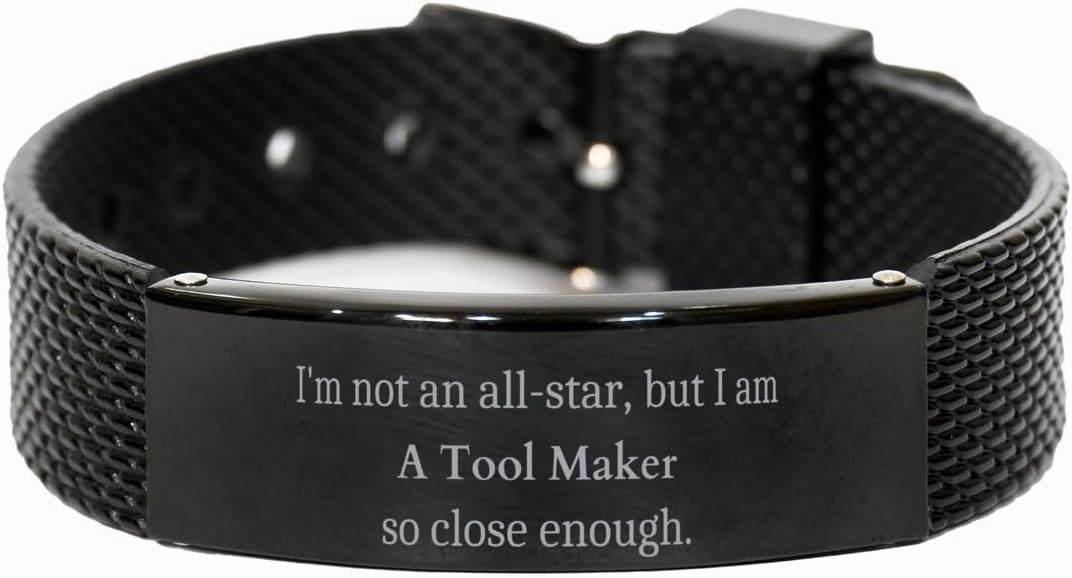 Black Shark Mesh Bracelet Tool Maker Im not an all-star, but I am so close enough Graduation Gifts for Men - Unique Stainless Steel Sport Watch Band Accessories for Tool Makers and DIY Enthusiasts