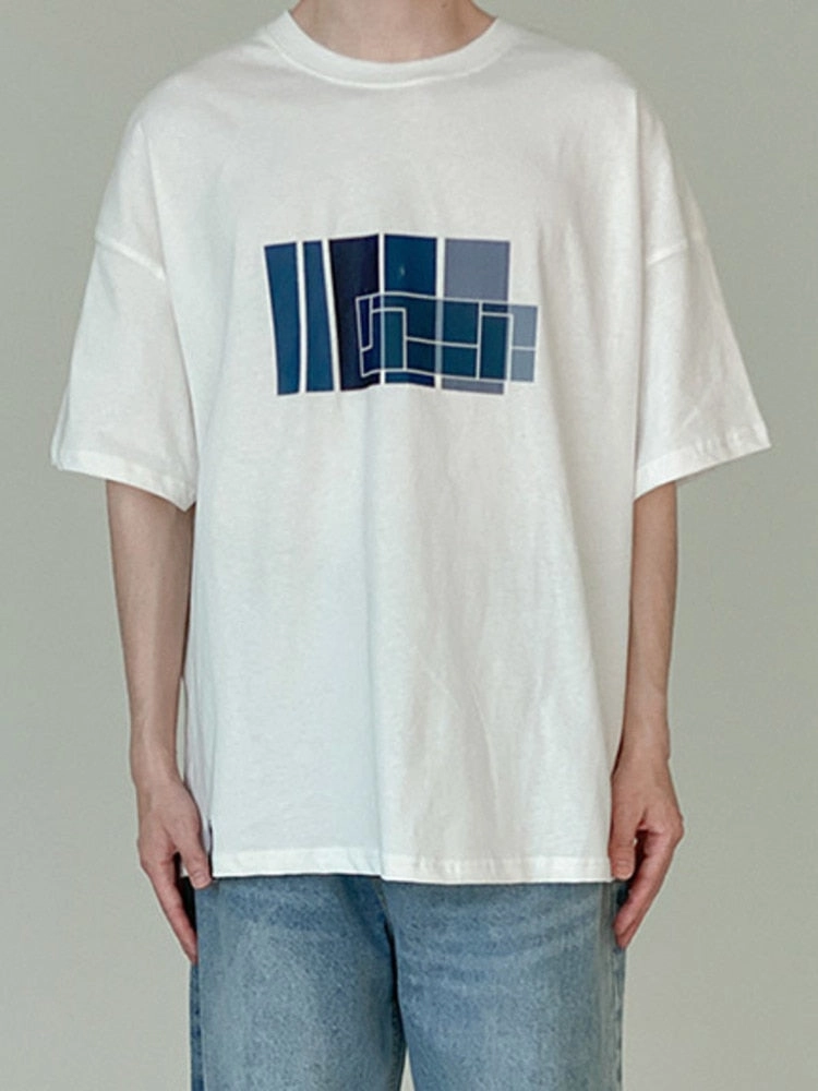 Bonsir Summer Short Sleeve Men's T-shirt Round Neck Half Sleeve Top Loose Korean Fashion Summer New Simple Temperament