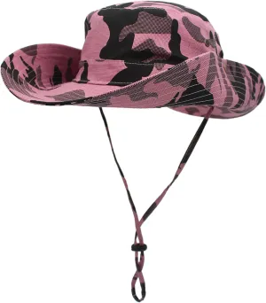 Boonie Hats for Men Women Wide Brim Sun Hats Outdoor Sun UV Protection Fisherman Hat Big Head Fishing Camo Bucket Hats