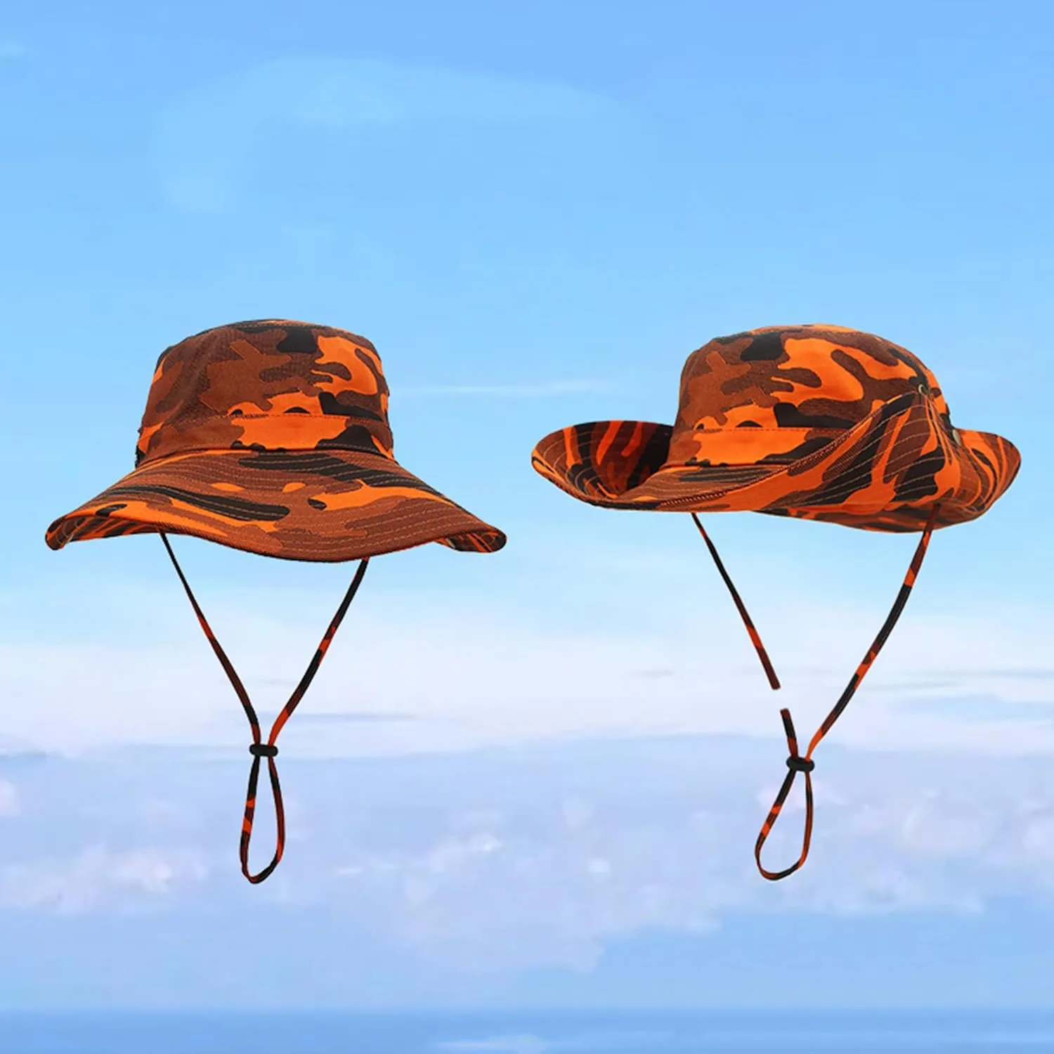 Boonie Hats for Men Women Wide Brim Sun Hats Outdoor Sun UV Protection Fisherman Hat Big Head Fishing Camo Bucket Hats