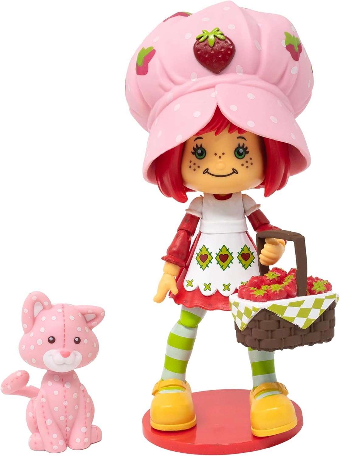 Boss Fight Studio Strawberry Shortcake with Custard the Kitten, Premium Collectible Action Figure – Highly Articulated Fruity Scented Figurine with Accessories, Interchangeable Parts, and Stand – 1:12