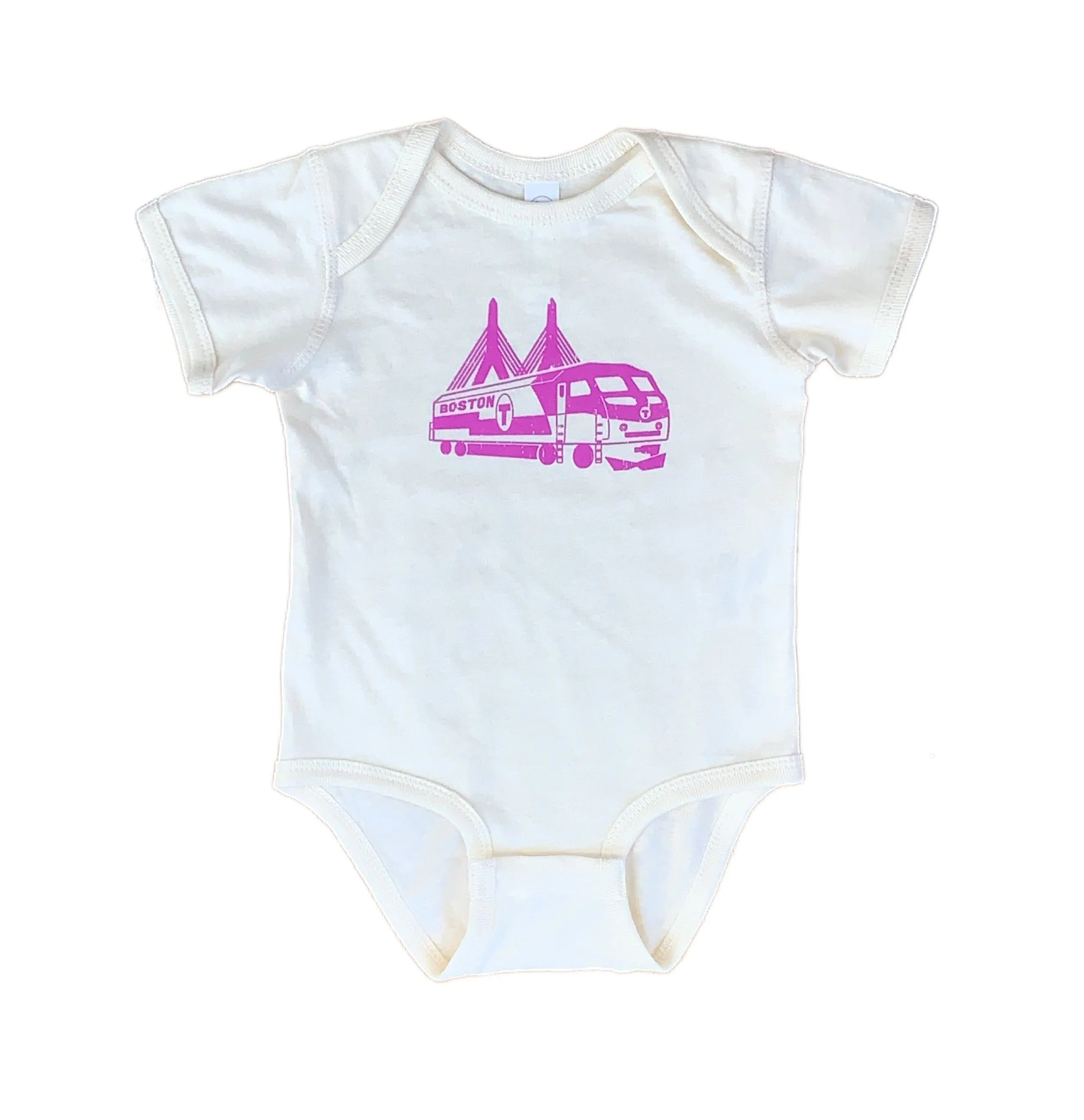 Boston Commuter Rail Locomotive Onesie - Natural