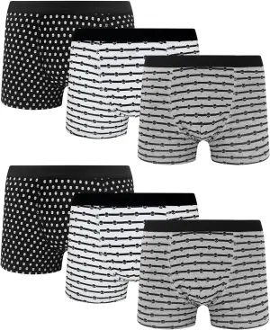 Boys' Boxer Briefs Shorts Kids Cotton Underwear Size 8 10 12 14 16,6-Pack Soft Waistband 8-16T 1603
