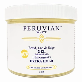 Braids N Lox Braid, Loc & Edge Braiding Gel EXTRA HOLD for Relaxed & Natural Hair, 2 LBS. (Lemongrass)