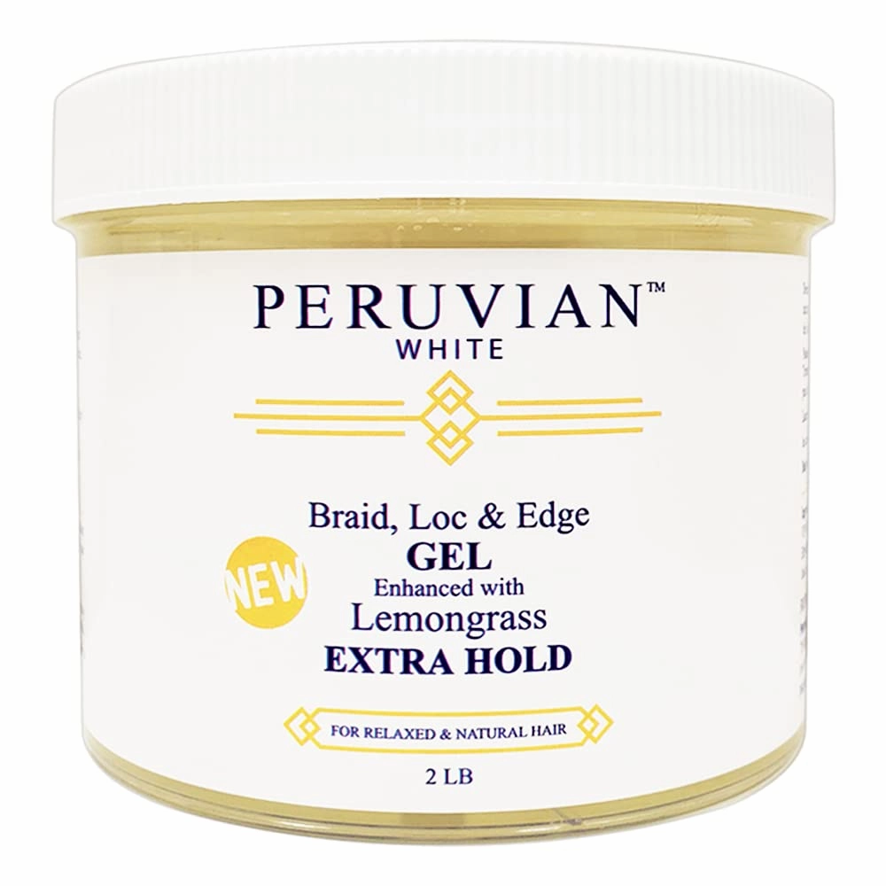 Braids N Lox Braid, Loc & Edge Braiding Gel EXTRA HOLD for Relaxed & Natural Hair, 2 LBS. (Lemongrass)