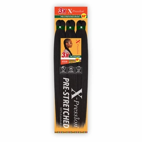 Braids XPRESSION 3X Pre-Stretched Braid 58" (5-pack, RED)