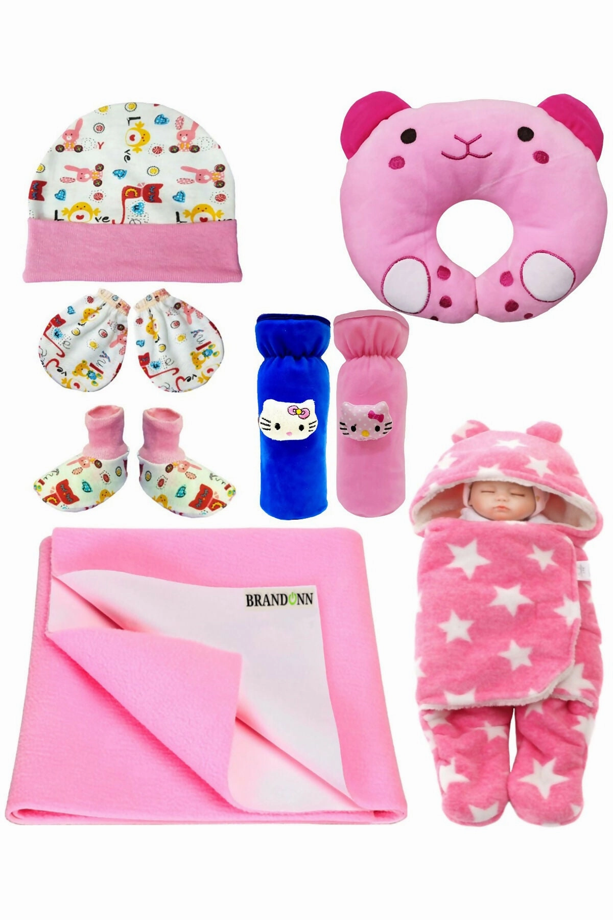 Brandonn New Born Baby Gift Set Combo Pack (8 Pcs) - Pack of 1