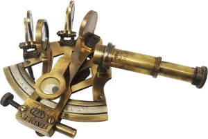 Brass Nautical - Sextant Brass Navigation Instrument Sextante Navegacion Marine Sextant (4 inches, Antique Patina)